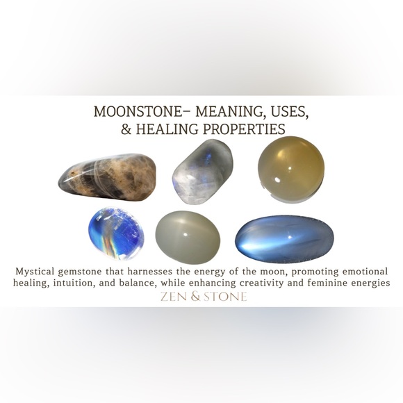 VINTAGE 925 silver moonstone twig branch pentacle necklace Comes - Picture 8 of 8